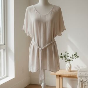 Show Me Your MuMu White Belted Dress Medium